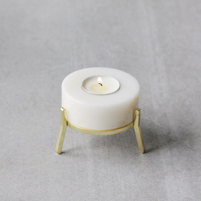 Small Fyre 2.0  Taper Candle Holder | Multiple Colors White