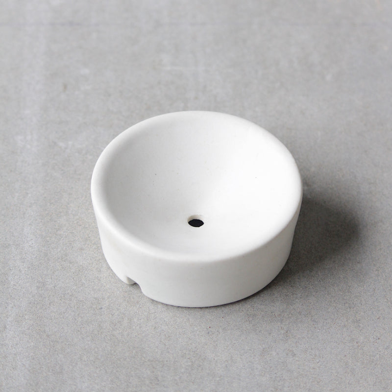 Glazed Stoneware Soap Dish | Multiple Colors White