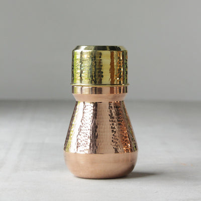 Copper Mini Water Carafe with Brass Glass Default Title