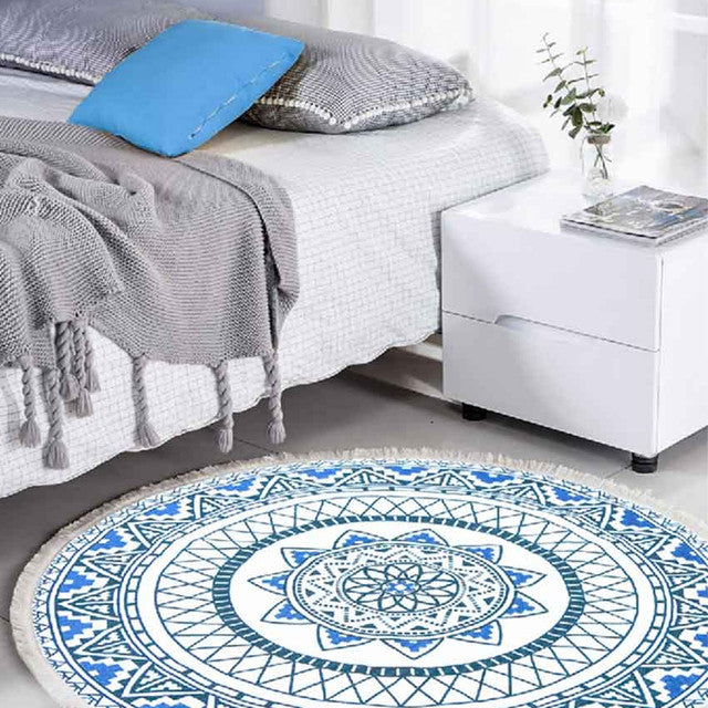 Colorful Round Meditation Mat | 40 inches