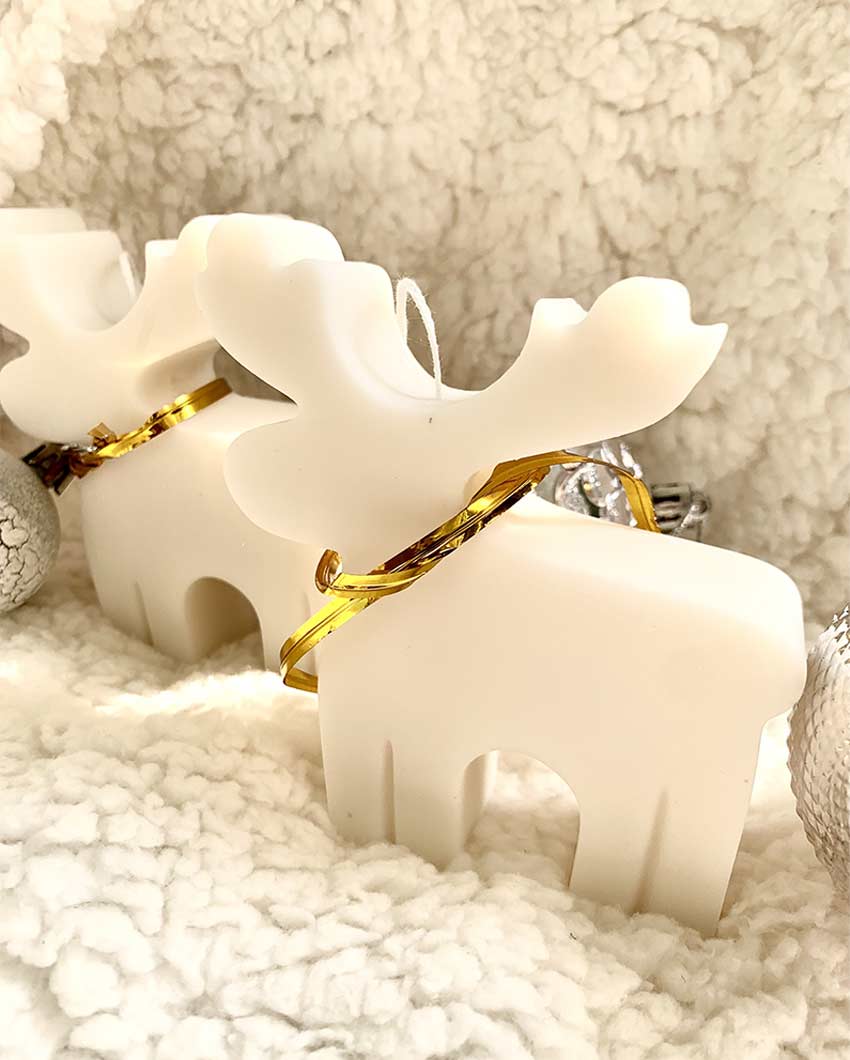 Festive Reindeer Soy Wax Candle | Set of 2 | 7.62 x 10.16 cm / 3 x 4 inches