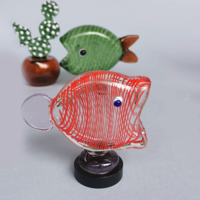 Hungry Fish Table Decor Glass