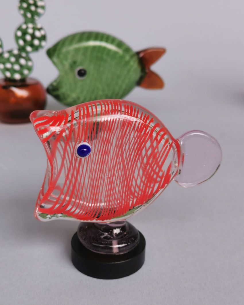 Hungry Fish Table Decor Glass