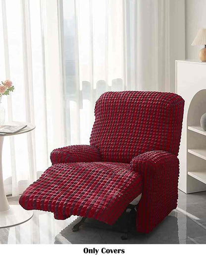 Stretchable Polyester Bubble Recliner Chair Cover | 27 x 30 x 40 inches