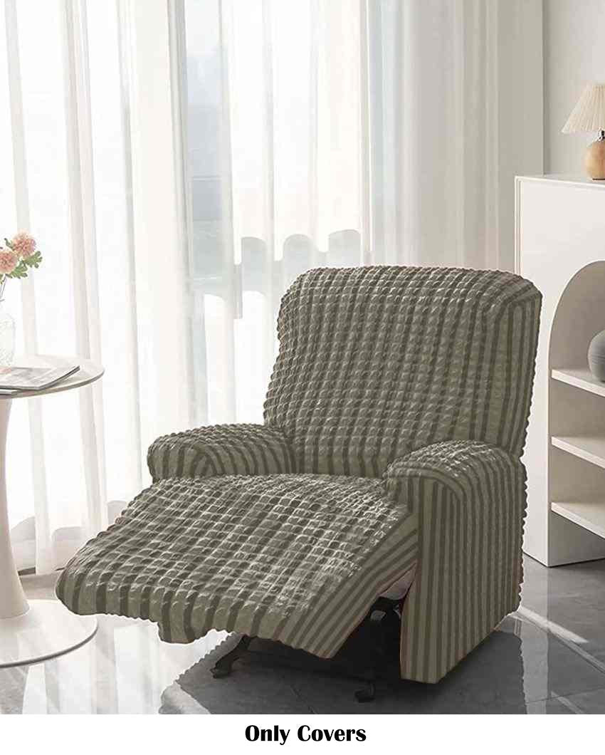 Stretchable Polyester Bubble Recliner Chair Cover | 27 x 30 x 40 inches