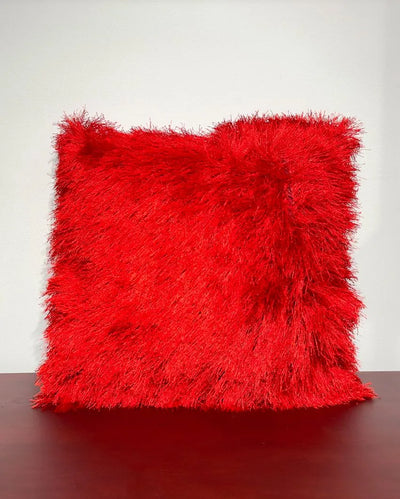 Faux Curly Wool Fur Filled Cushion | 18x18 inches