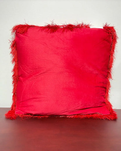 Faux Curly Wool Fur Filled Cushion | 18x18 inches