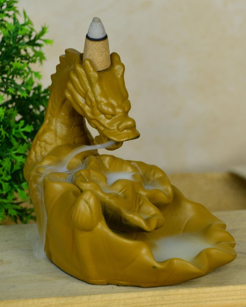 Dragon Smoke Fountain Beautiful Resin Dhoop Diffusers | 4 x 5 x 5 inches