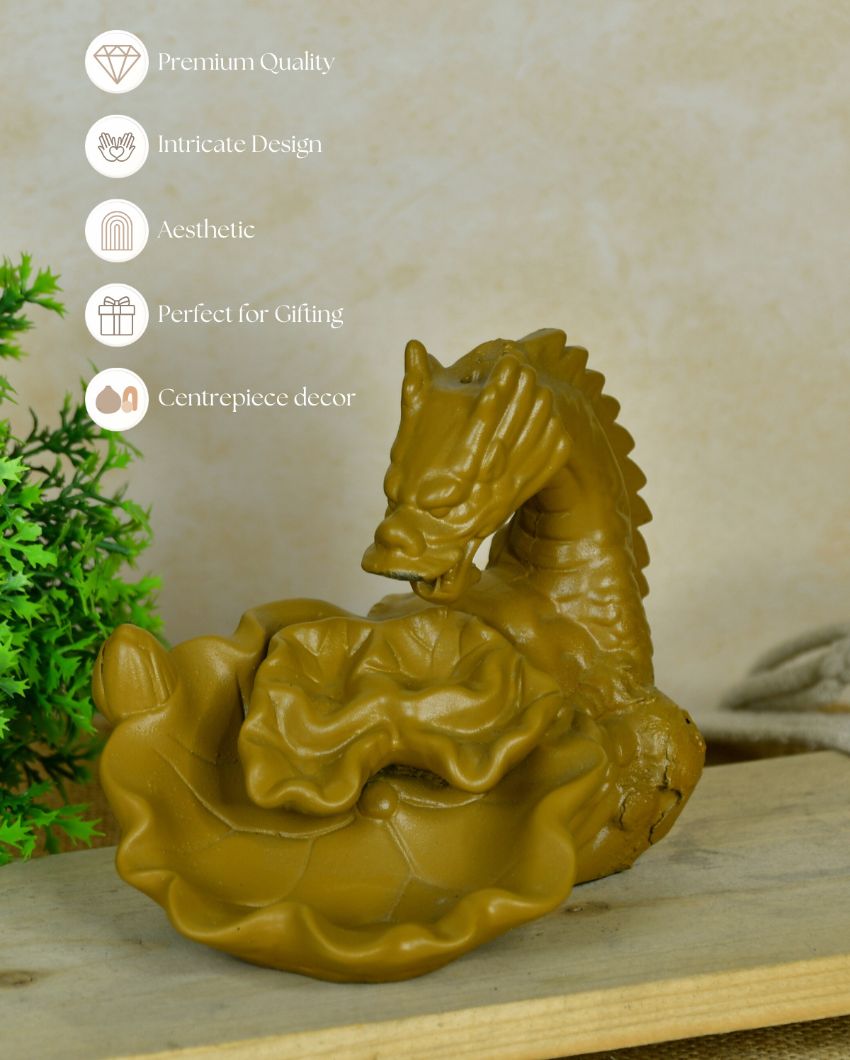 Dragon Smoke Fountain Beautiful Resin Dhoop Diffusers | 4 x 5 x 5 inches