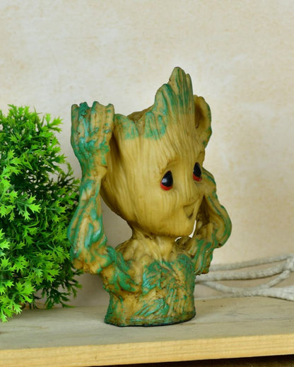 Groot Figurine With Hands Up Artisan Showpiece | Set of 2