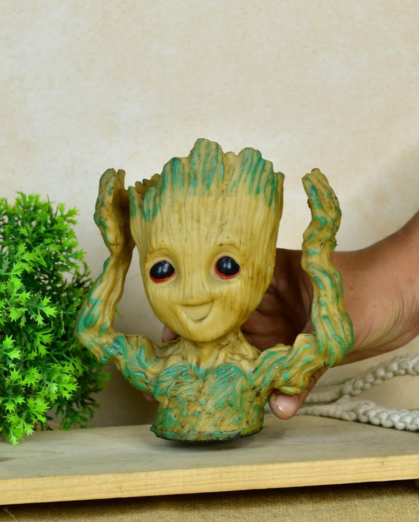 Groot Figurine With Hands Up Artisan Showpiece | Set of 2