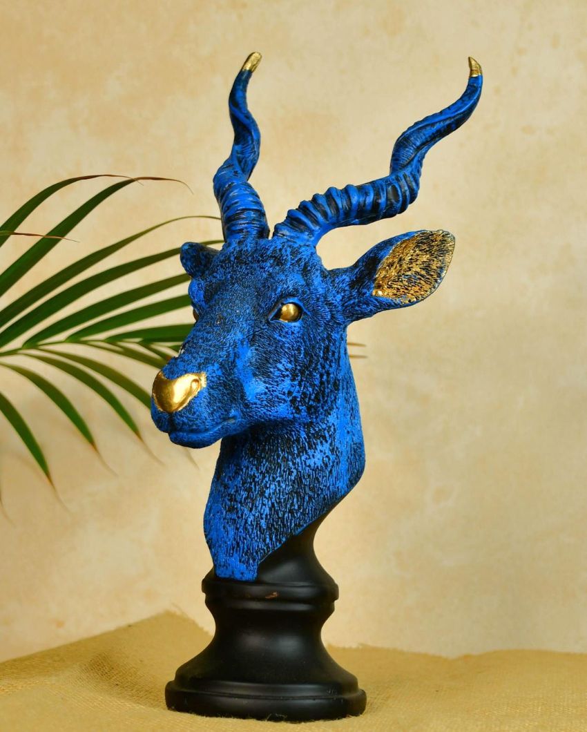 Unique Resin Deer Bust Showpiece | 4 x 5 x 13 inches