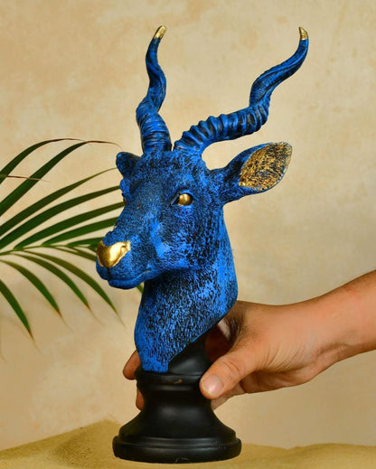 Unique Resin Deer Bust Showpiece | 4 x 5 x 13 inches