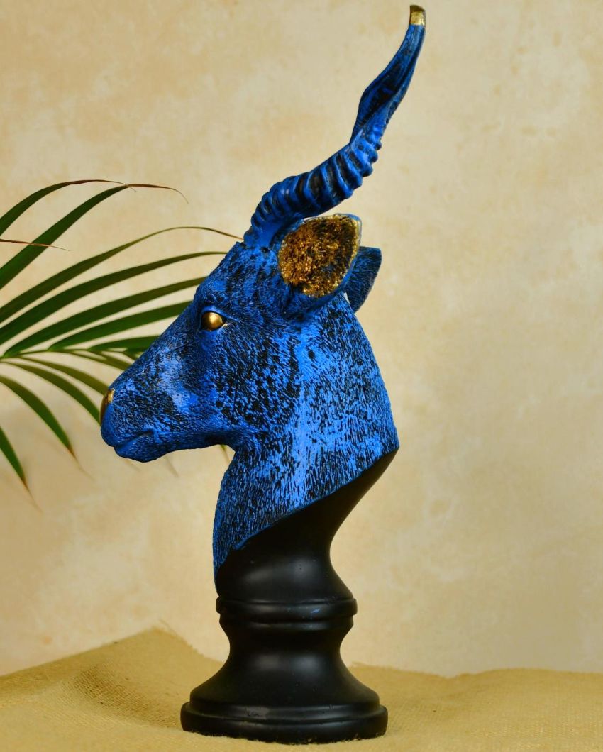 Unique Resin Deer Bust Showpiece | 4 x 5 x 13 inches