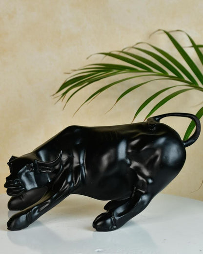 Majestic Black Bull Showpiece | 10 x 5 x 6 inches