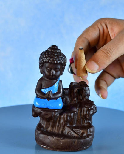 Elegant Blue Buddha Smoke  | Set of 3