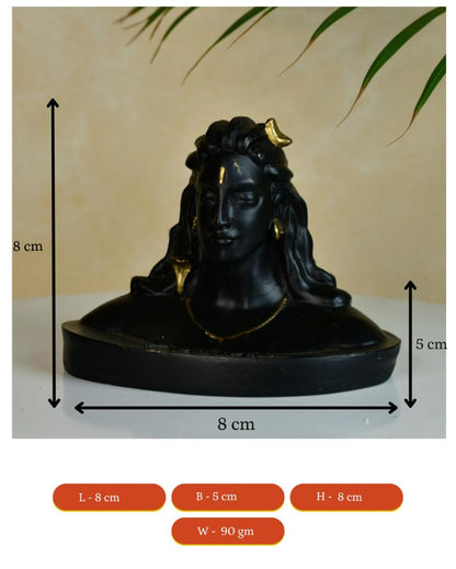 Divine Resin Adiyogi Mini Statue | Set of 3