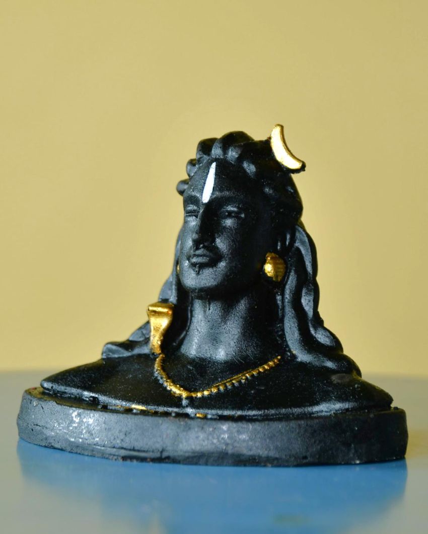 Divine Resin Adiyogi Mini Statue | Set of 3