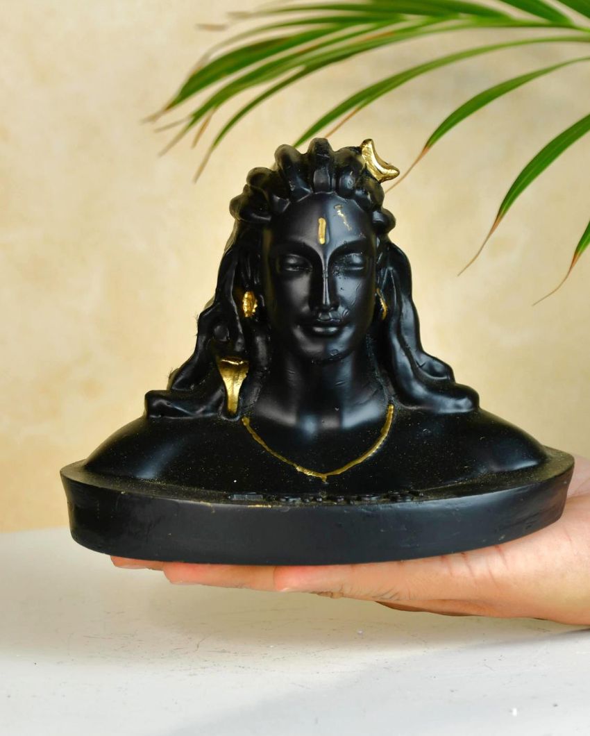 Divine Resin Adiyogi Mini Statue | Set of 3