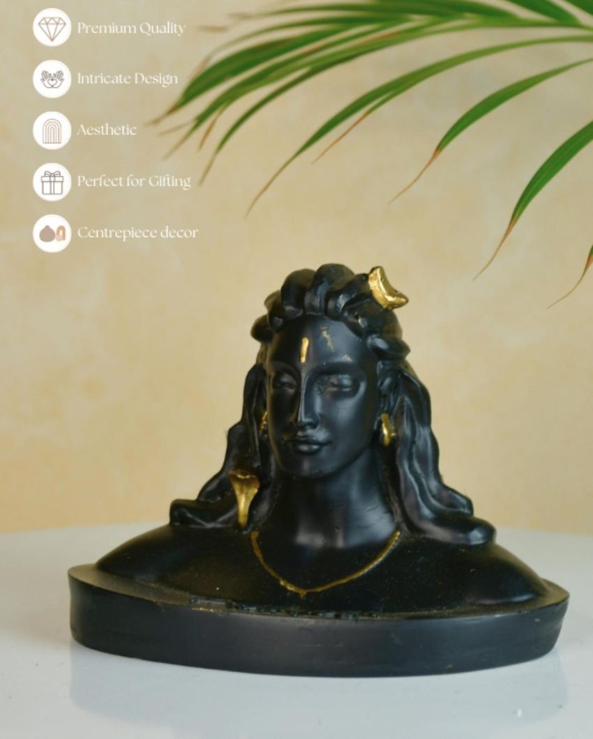 Divine Resin Adiyogi Mini Statue | Set of 3