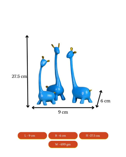 Charming Resin Giraffe Family | Pack of 3