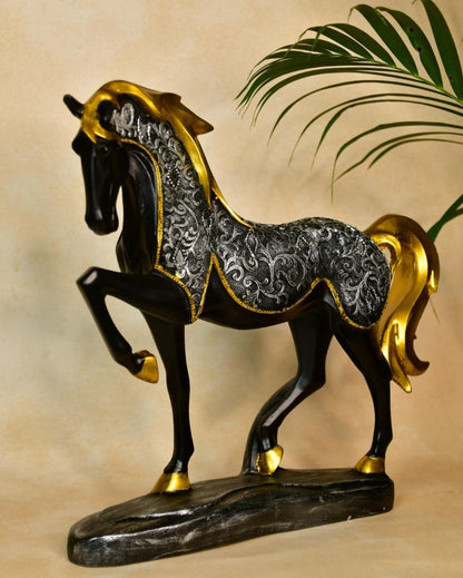 Graceful Resin Stallion Showpiece | 12 x 3 x 12 inches