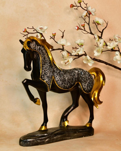 Graceful Resin Stallion Showpiece | 12 x 3 x 12 inches