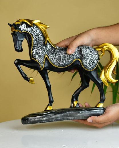 Graceful Resin Stallion Showpiece | 12 x 3 x 12 inches