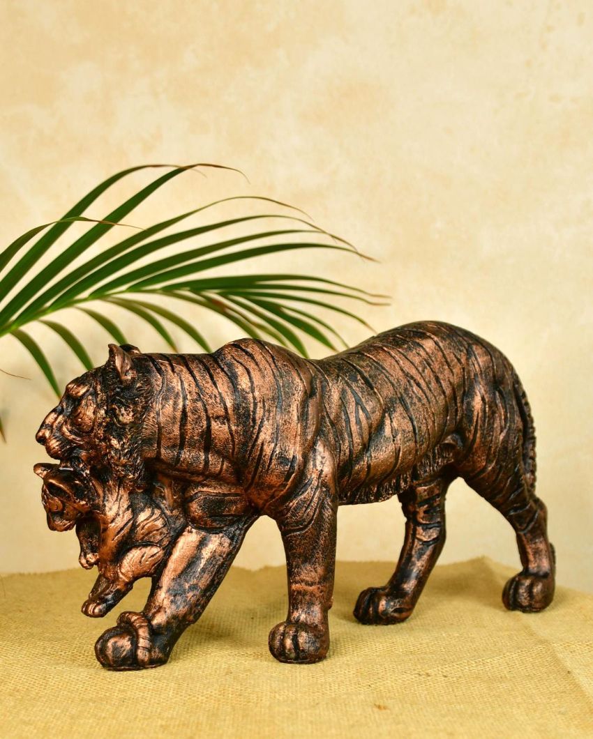 Fierce Resin Tiger Showpiece | 14 x 3 x 7 inches