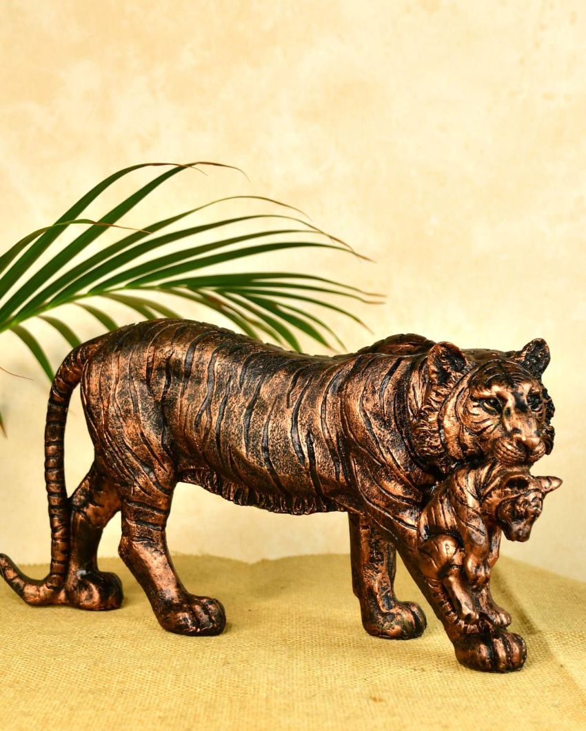 Fierce Resin Tiger Showpiece | 14 x 3 x 7 inches