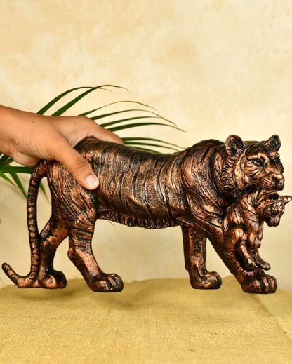 Fierce Resin Tiger Showpiece | 14 x 3 x 7 inches