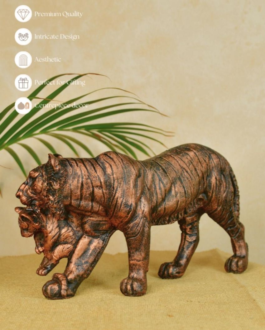 Fierce Resin Tiger Showpiece | 14 x 3 x 7 inches