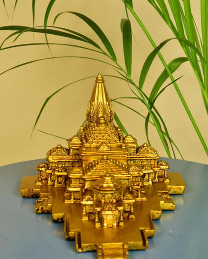 Resin Ram Mandir Tabletop Showpiece | 9 x 7 x 4 inches