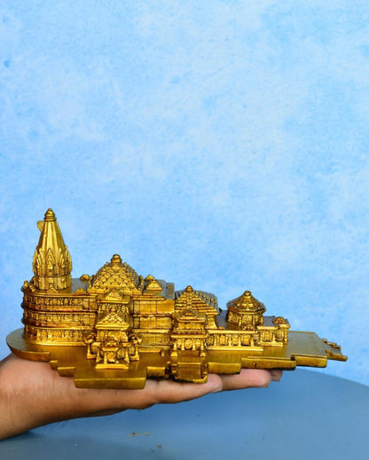 Resin Ram Mandir Tabletop Showpiece | 9 x 7 x 4 inches