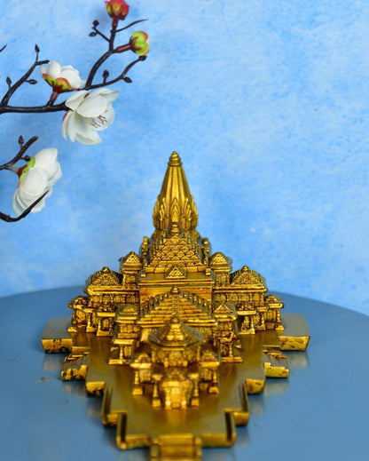 Resin Ram Mandir Tabletop Showpiece | 9 x 7 x 4 inches