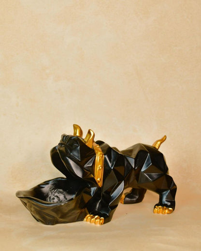 Elegant Moulded Resin Doggy Pint Holder | 10 x 5 x 6 inches