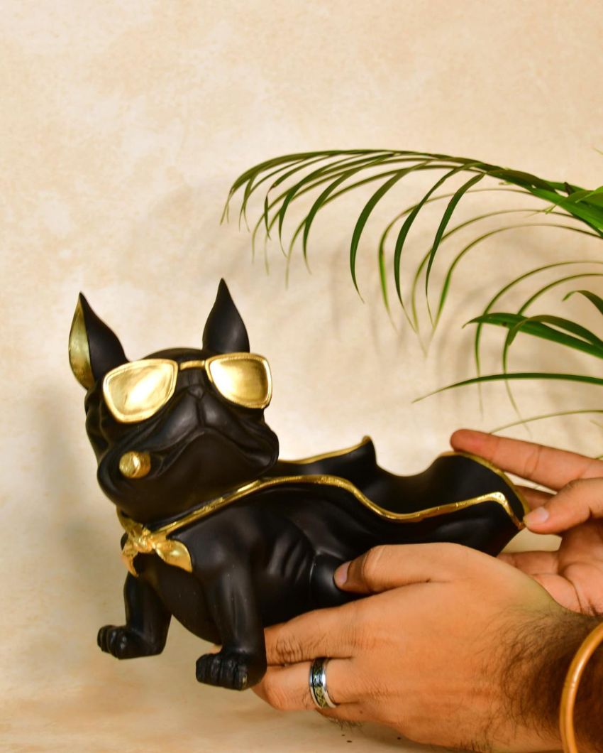 Majestic Resin Caped Dog Showpiece | 10 x 4 x 7 inches