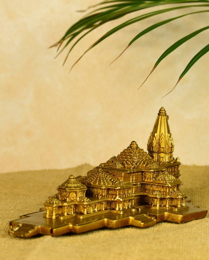 Graceful Resin Mini Mandir Statue | 4 x 3 x 7 inches