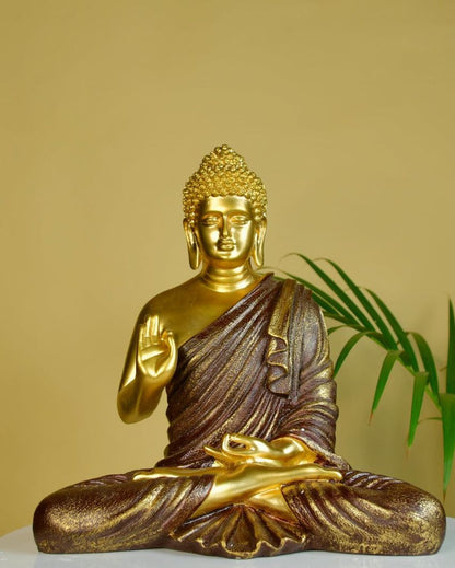 Serene Resin Buddha Statue | 13 x 7 x 14 inches