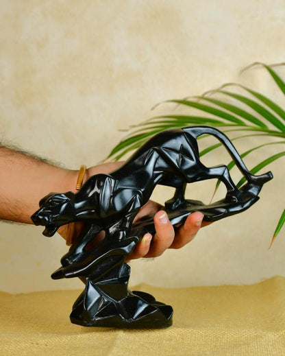 Elegant Resin Panther Statue | 9 x 2 x 8 inches