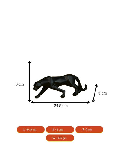 Stylish Mini Black Panther Showpiece | 10 x 2 x 3 inches