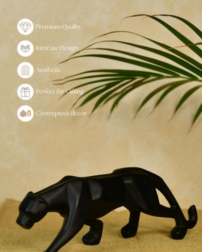 Stylish Mini Black Panther Showpiece | 10 x 2 x 3 inches