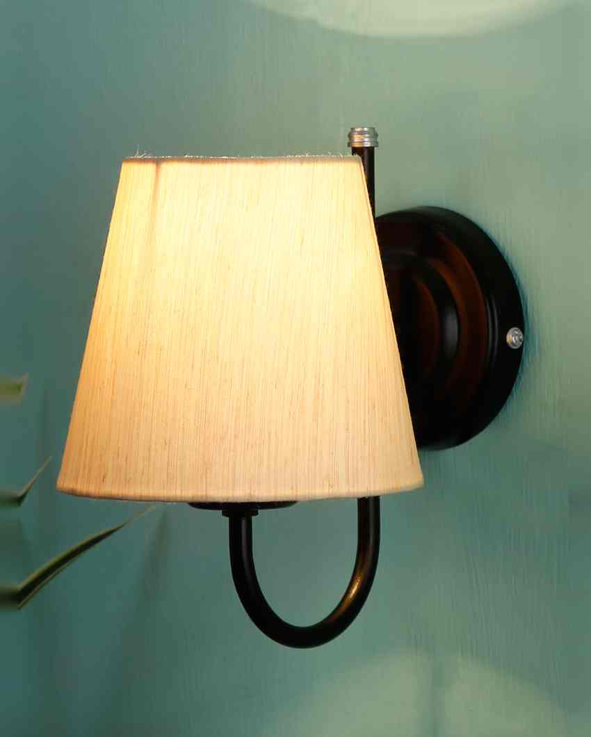 Vintage Classic Cotton Wall Mounted Lamp With Iron Base | 6 x 8 inches