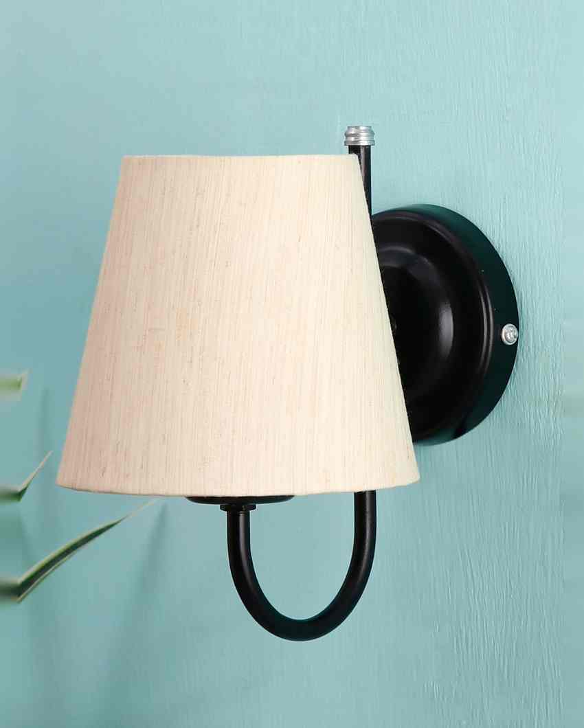 Vintage Classic Cotton Wall Mounted Lamp With Iron Base | 6 x 8 inches