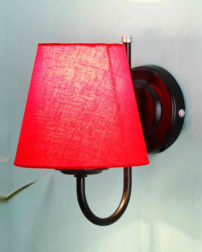 Vintage Classic Cotton Wall Mounted Lamp With Iron Base | 6 x 8 inches