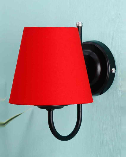 Vintage Classic Cotton Wall Mounted Lamp With Iron Base | 6 x 8 inches