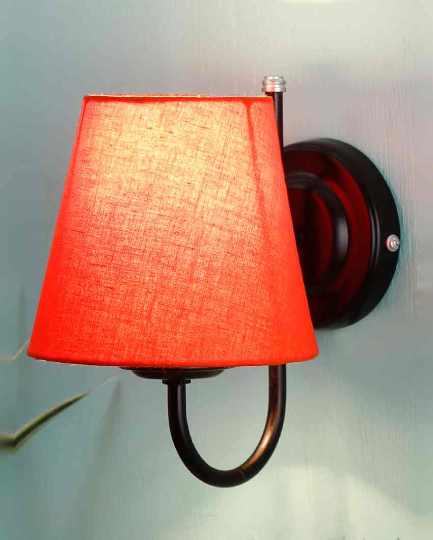 Vintage Classic Cotton Wall Mounted Lamp With Iron Base | 6 x 8 inches