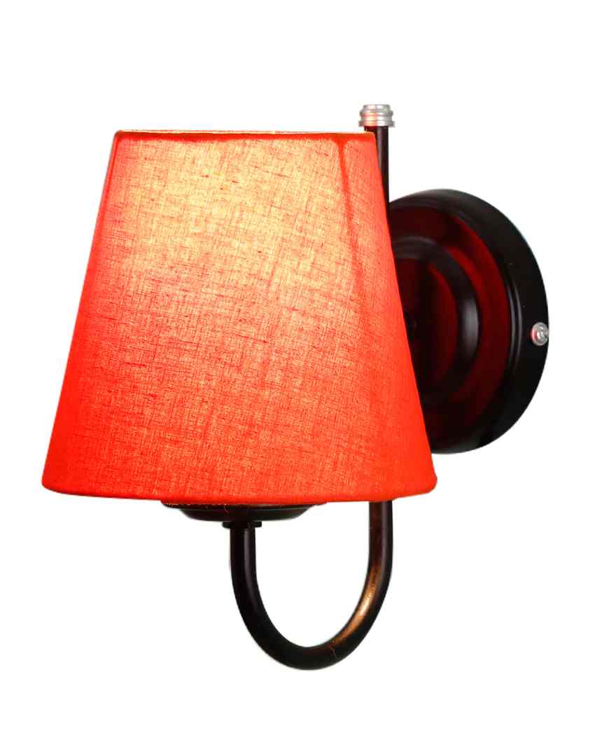 Vintage Classic Cotton Wall Mounted Lamp With Iron Base | 6 x 8 inches