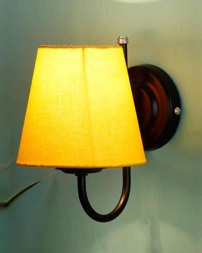 Vintage Classic Cotton Wall Mounted Lamp With Iron Base | 6 x 8 inches