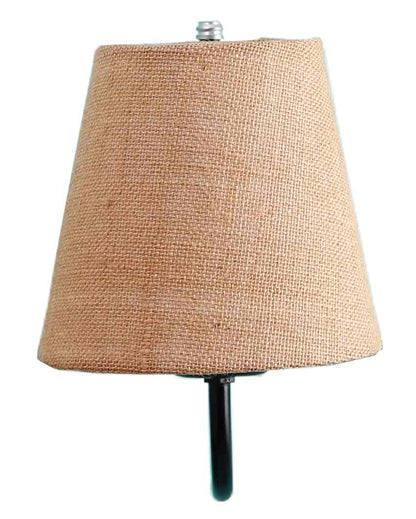 Textured Warm Jute Wall Lamp Iron Base | 6 x 8 inches